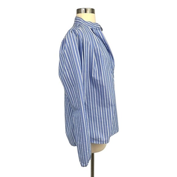Wear Cisco The Puff Shirt Size XS Blue Striped Long Sleeve Popover Cotton - Picture 3 of 7
